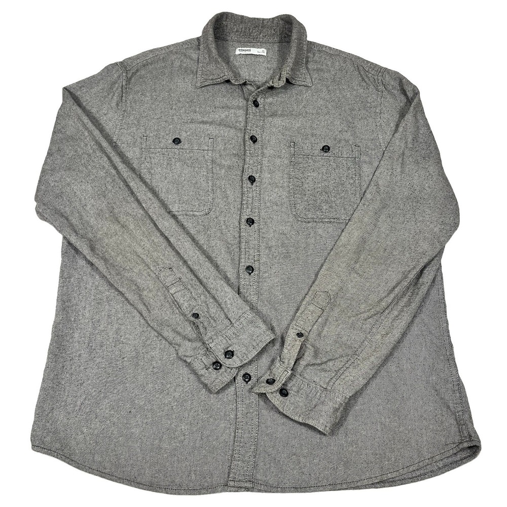Sonoma Goods For Life Men's XL Gray 100% Cotton Shirt 2 Pockets Workwear